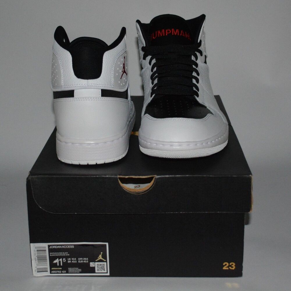 Nike Air Jordan Access White Red Black Sneakers Retro AR3762-101 Mens Size 11.5 - Picture 2 of 5